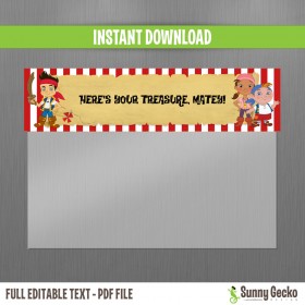 Jake and the Neverland Pirates Party Treat Bag Toppers